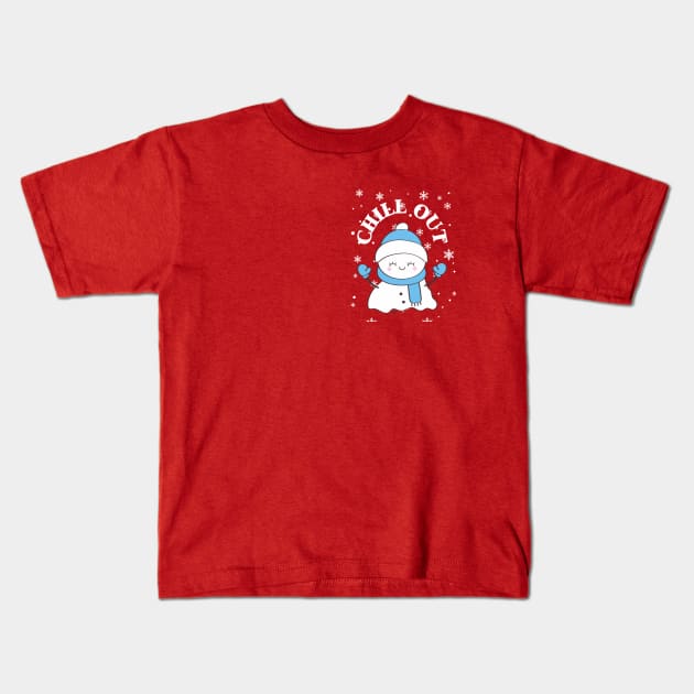 Chill Out Snowman Kids T-Shirt by BBbtq